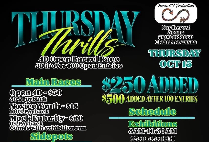 Thursday Thrills $250 Added
