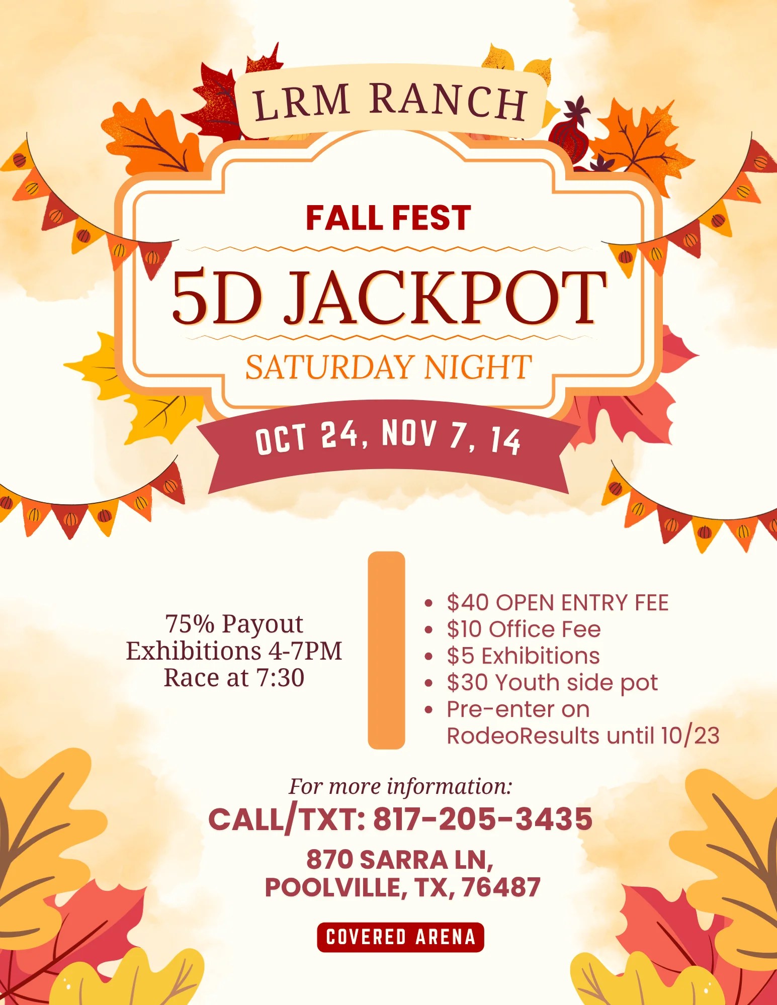 LRM Ranch 5D Jackpot flyer