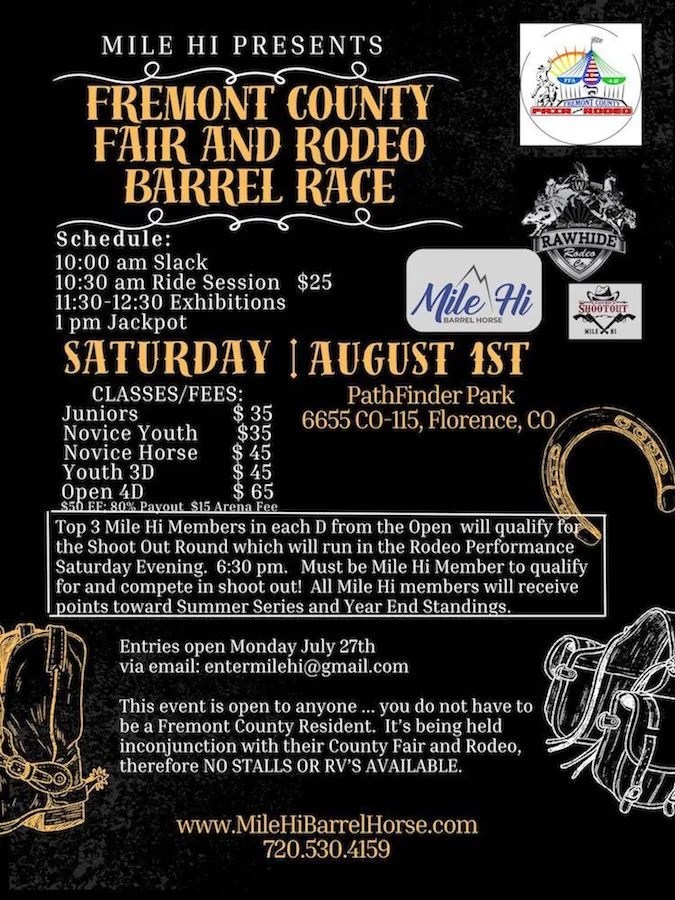 Mile Hi Presents Fremont County Fair and Rodeo Barrel Race