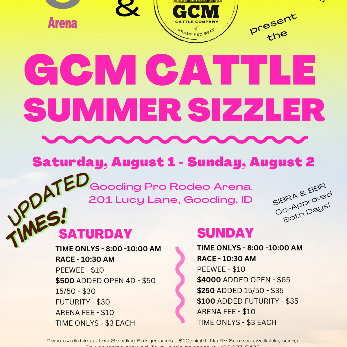 GCM Cattle Summer Sizzler - Gooding Pro Rodeo Arena