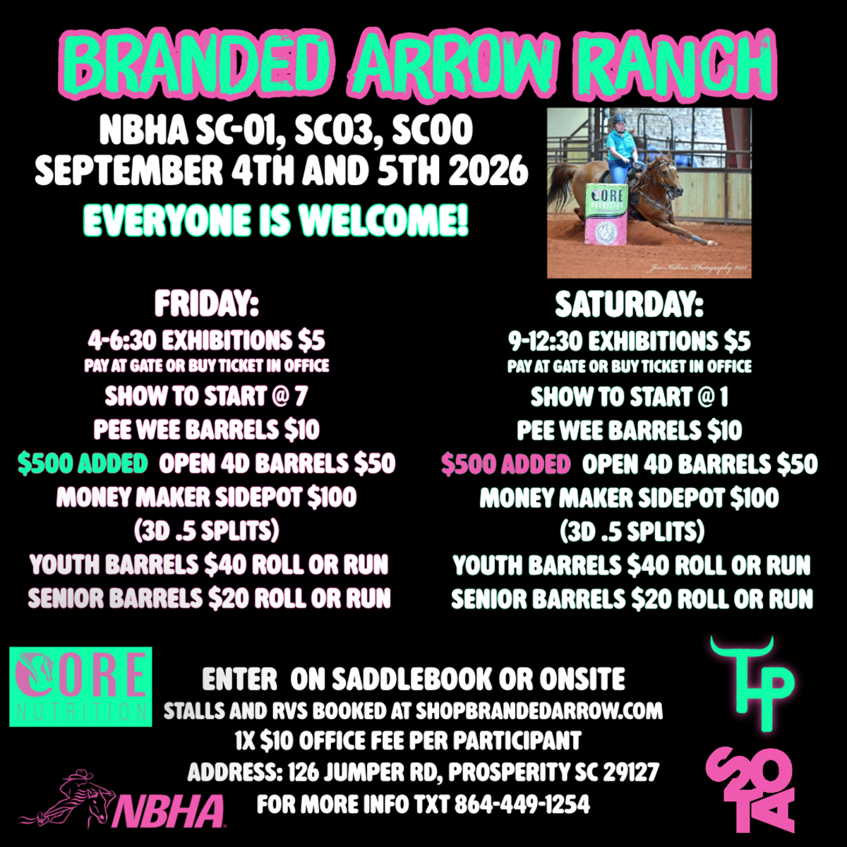 Branded Arrow Ranch NBHA SC01, SC03, & SC00