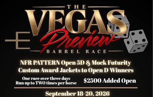 The Vegas Preview Barrel Race flyer