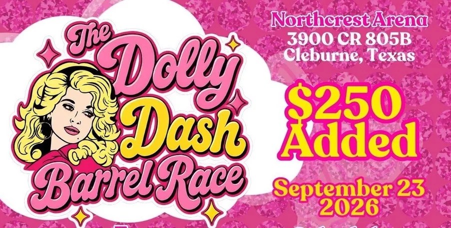 The Dolly Dash Barrel Race flyer