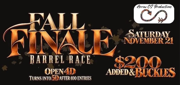 Fall Finale Barrel Race flyer