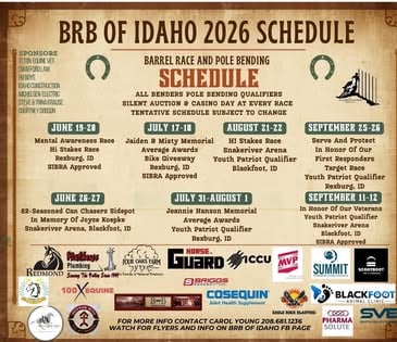 Barrel Racing Bonanza of Idaho flyer
