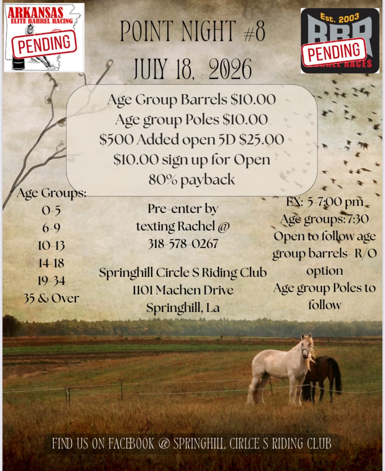 Springhill Circle S Riding Club Point Night #8
