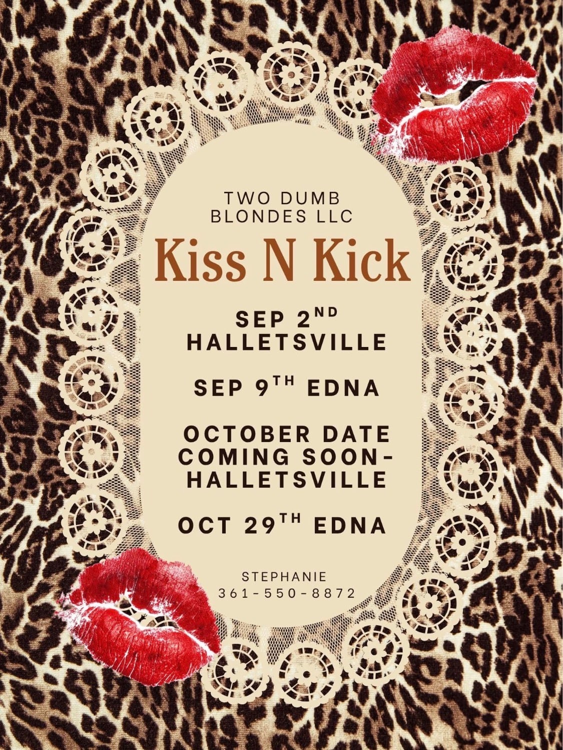 Two Dumb Blondes Productions flyer