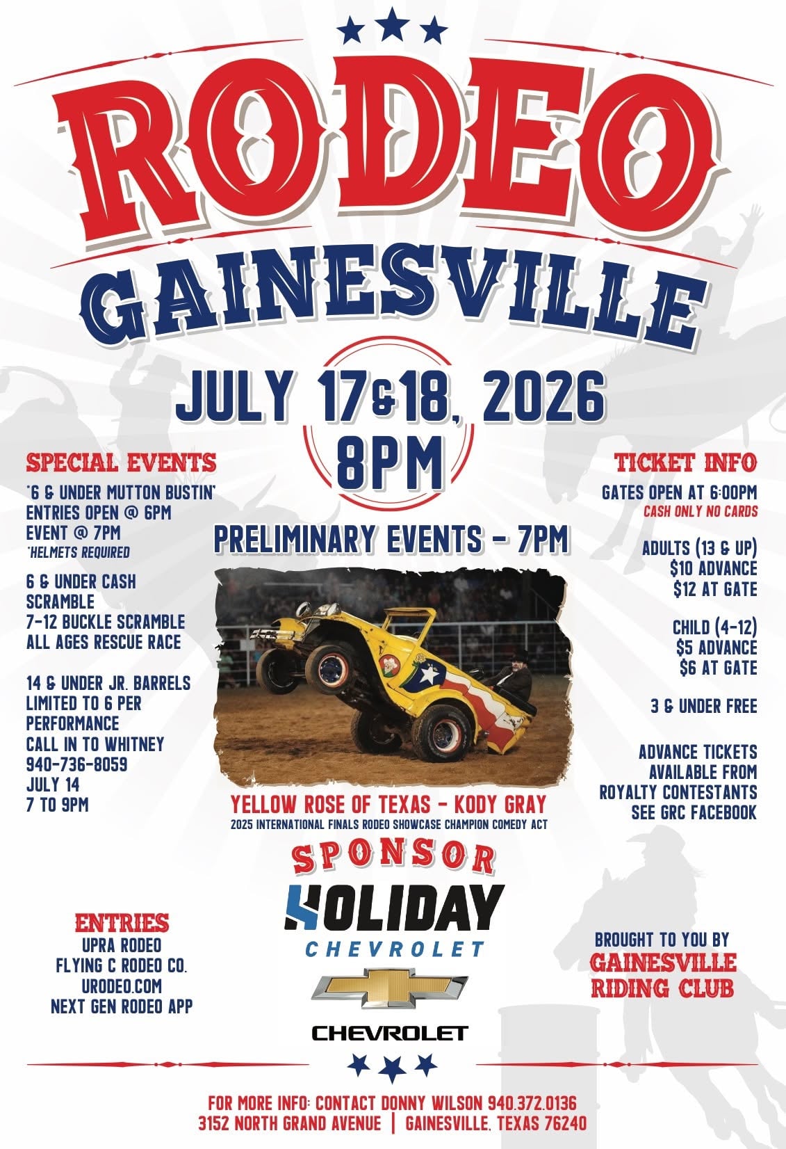 Rodeo w Jr Barrels, Mutton Bustin, Cash Scramble