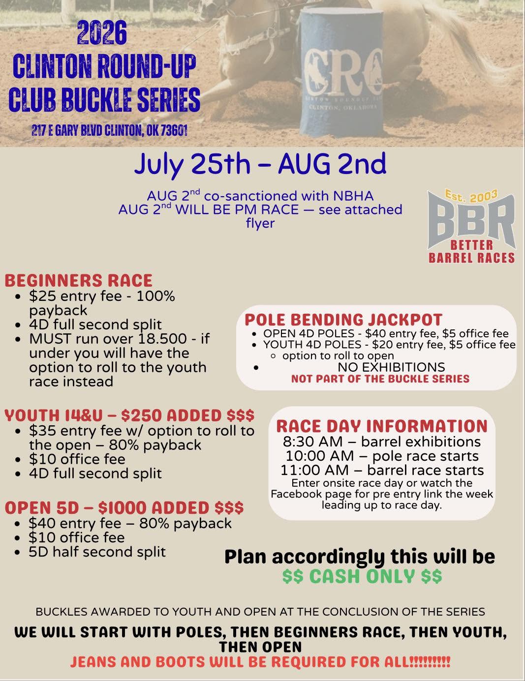 Clinton Round Up Club Buckle Series
