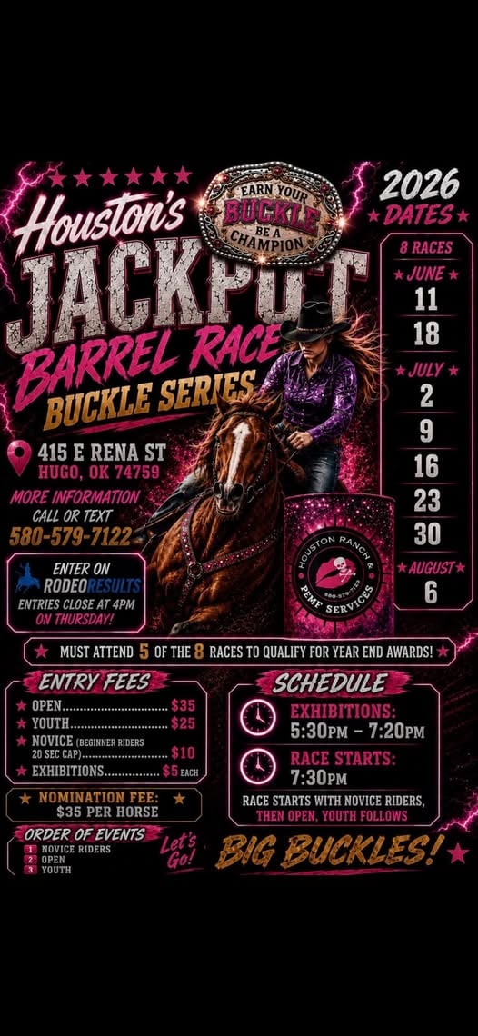 Houston's Jackpot Barrel Race Buckle Series