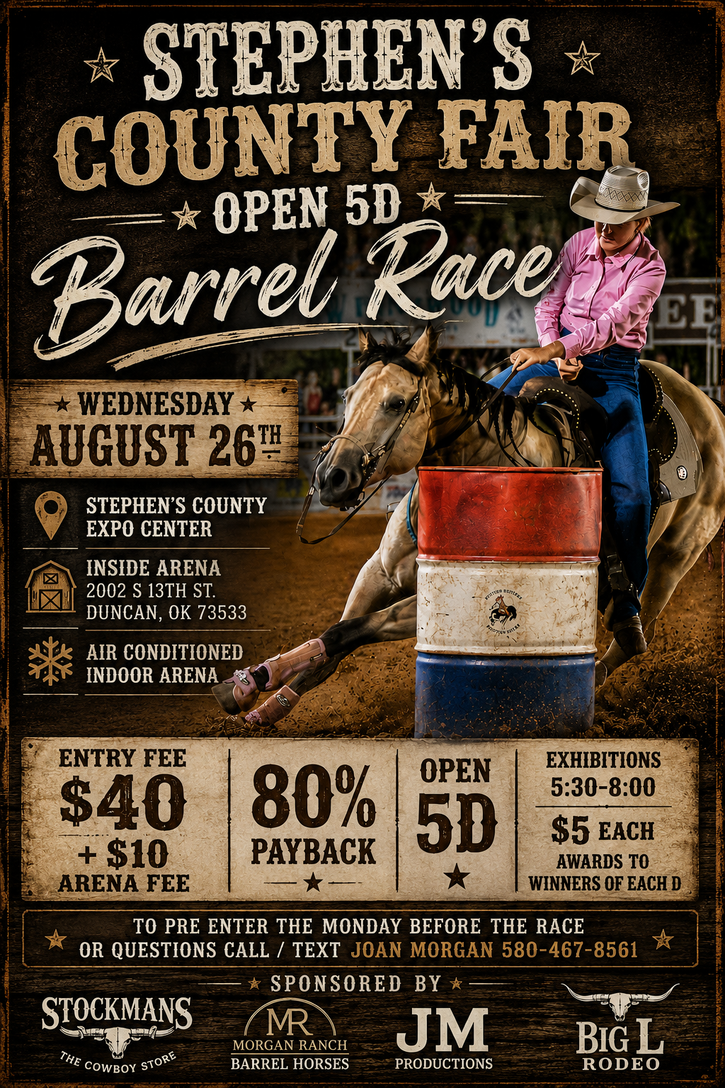 Stephen’s County Fair Open 5D Barrel Race
