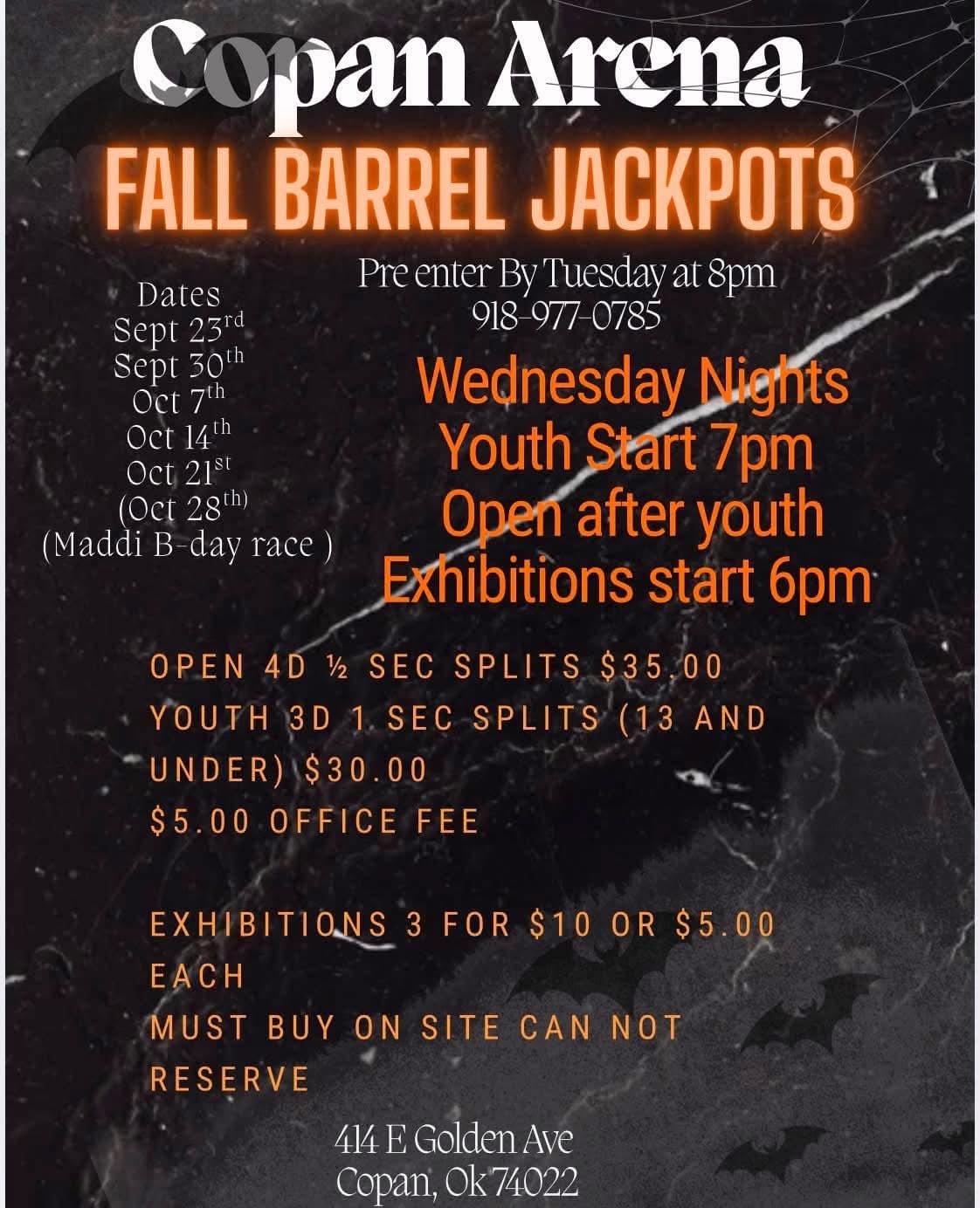 Copan Arena Fall Barrel Jackpots