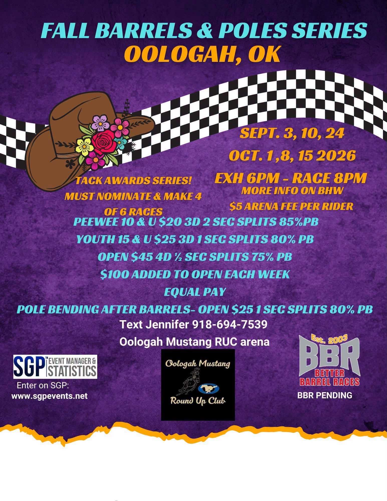 FALL BARRELS & POLES SERIES flyer