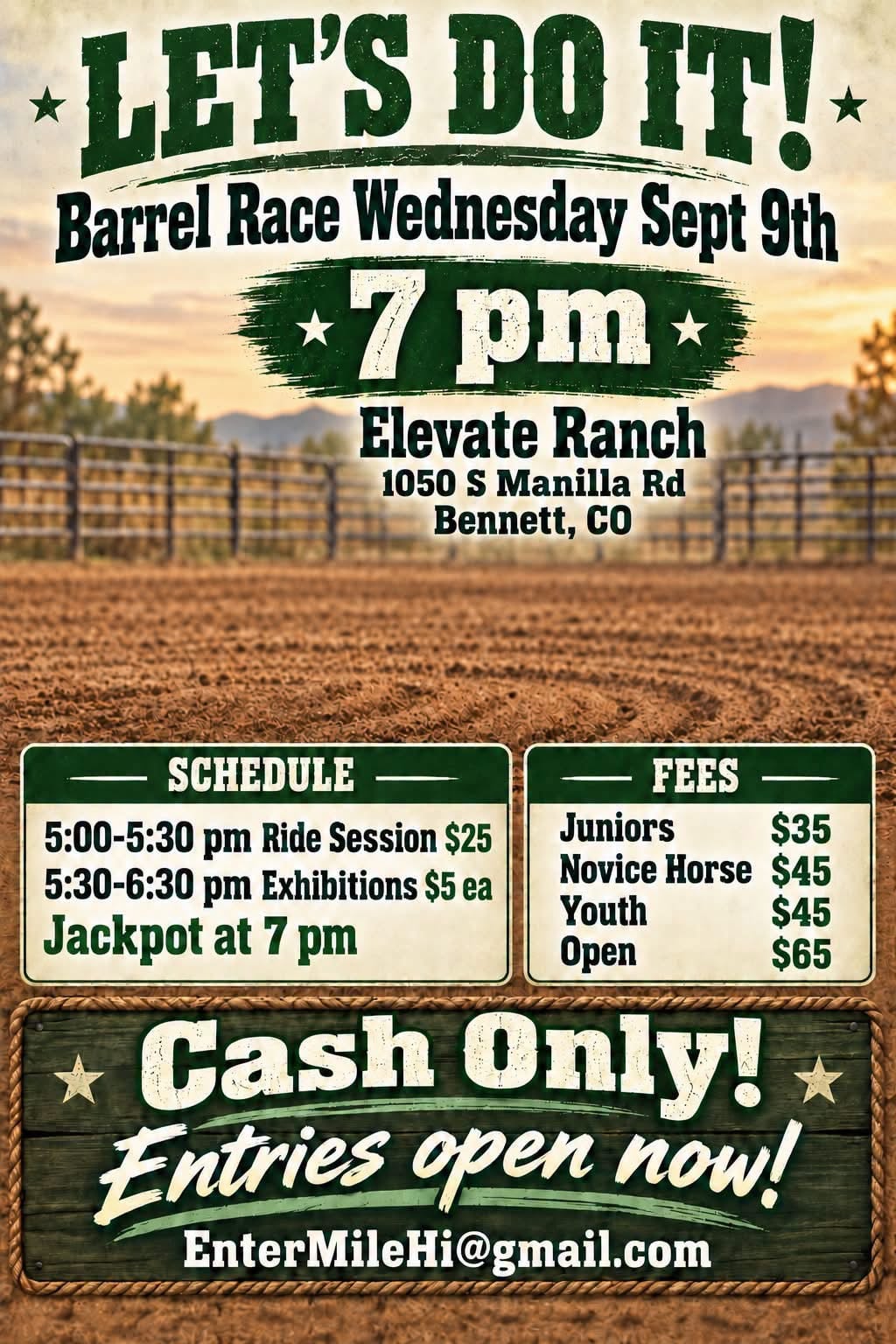 LETS DO IT BARREL RACE flyer