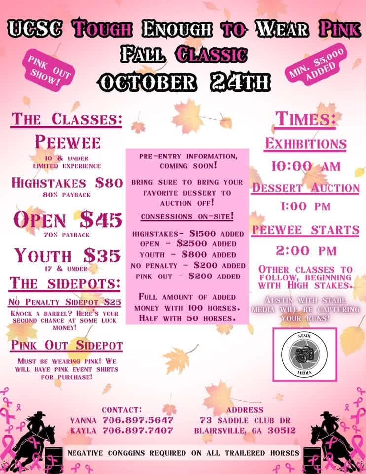 UCSC  TOUGH ENOUGH TO WEAR PINK FALL CLASSIC