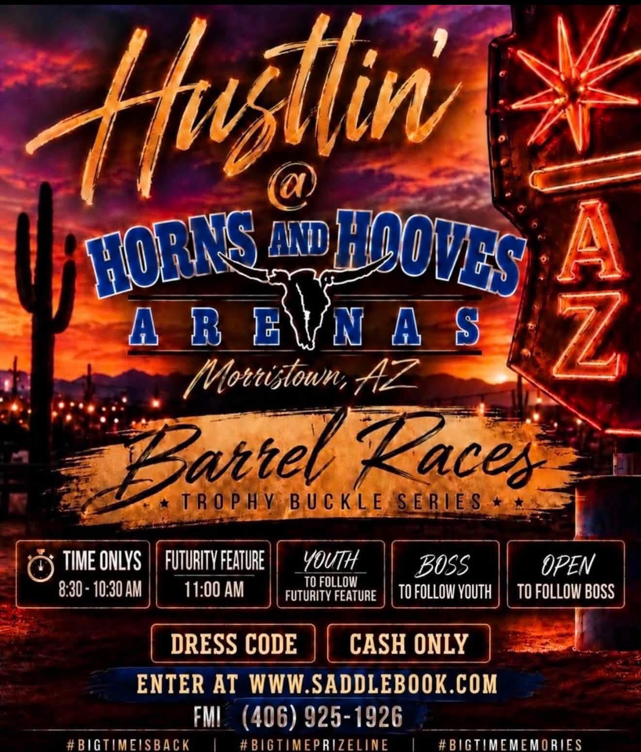 Hustlin @ Horns & Hooves Buckle Series flyer