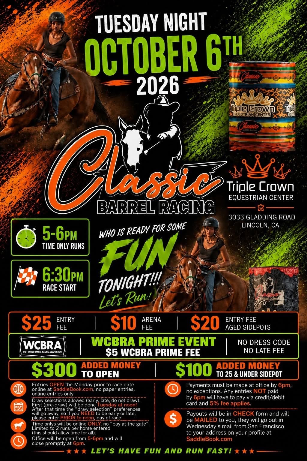 CLASSIC BARREL RACING Tuesday Night Barrel Race