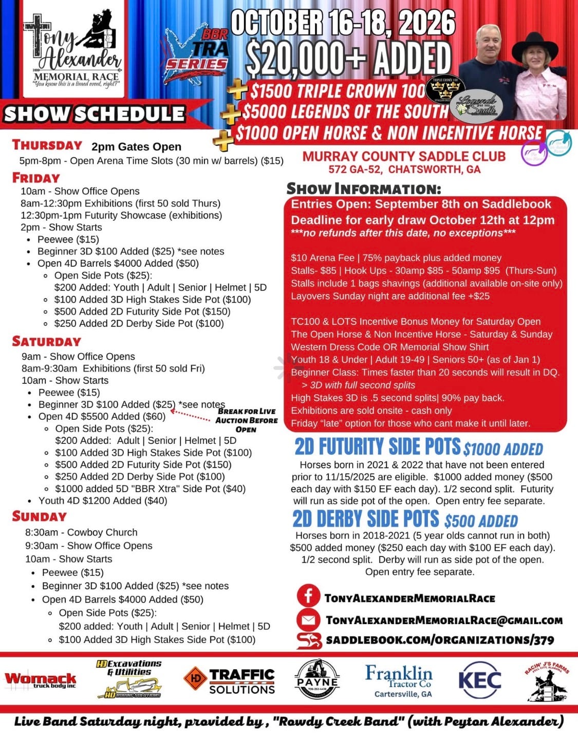 Tony Alexander Memorial Race flyer
