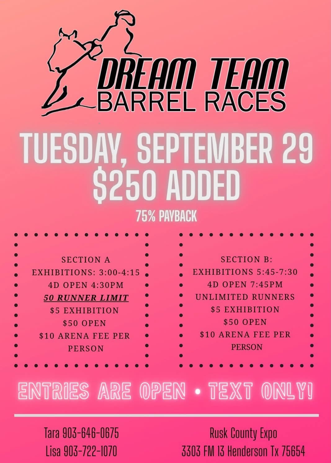 Dream Team Barrel Race