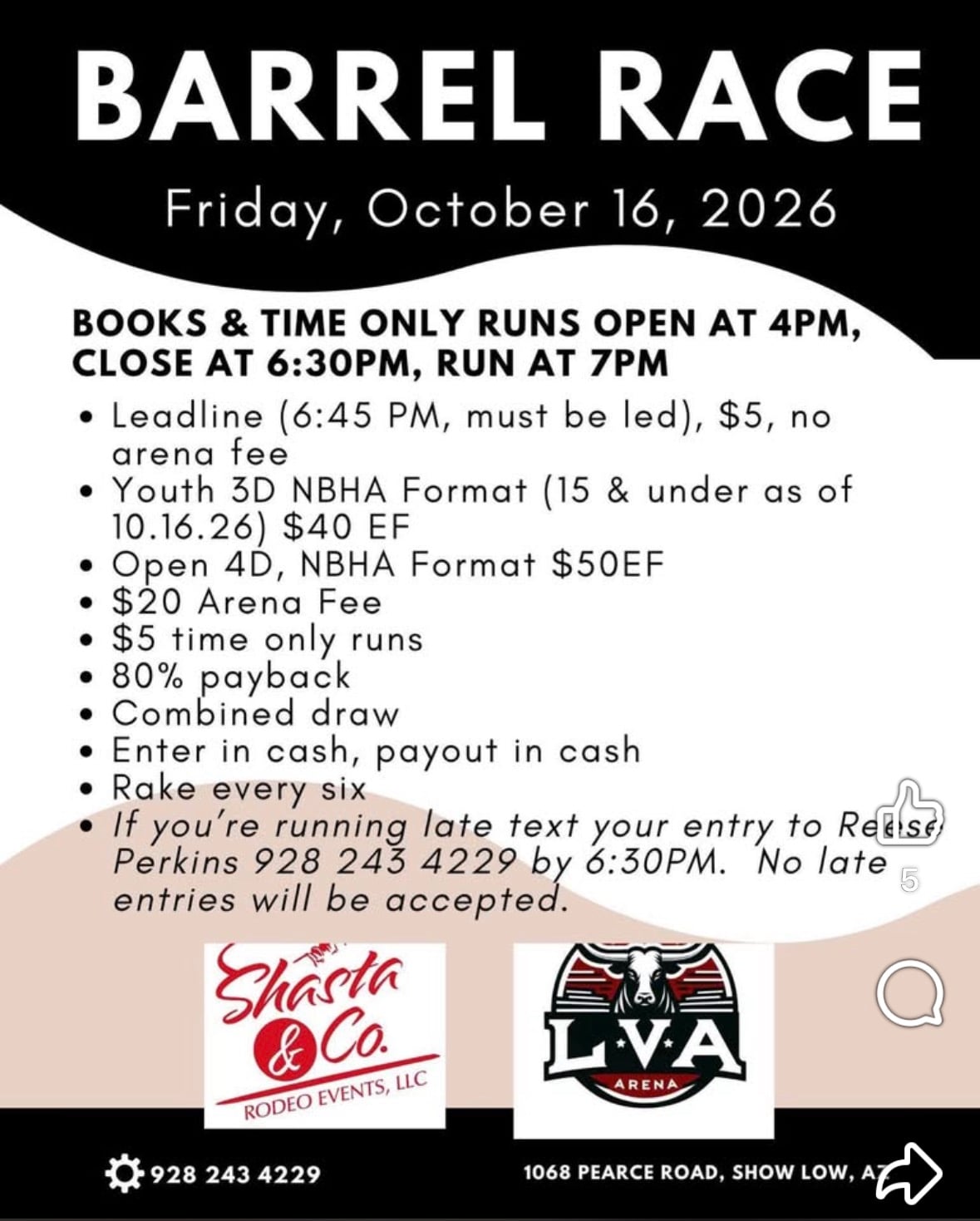 BARREL RACE flyer
