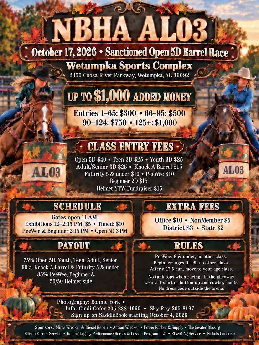 BARREL RACE flyer