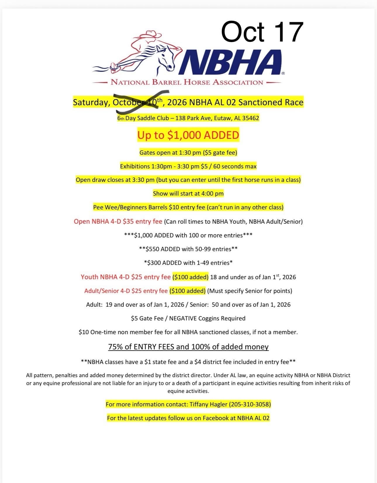 NBHA AL02 flyer