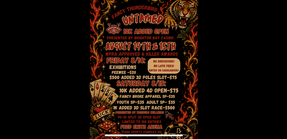 The Fancy Thunderbird Barrel Bash 10k added open
