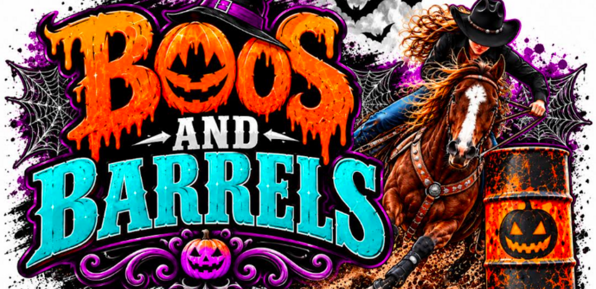 Boos & Barrels at CRG - Halloween race flyer