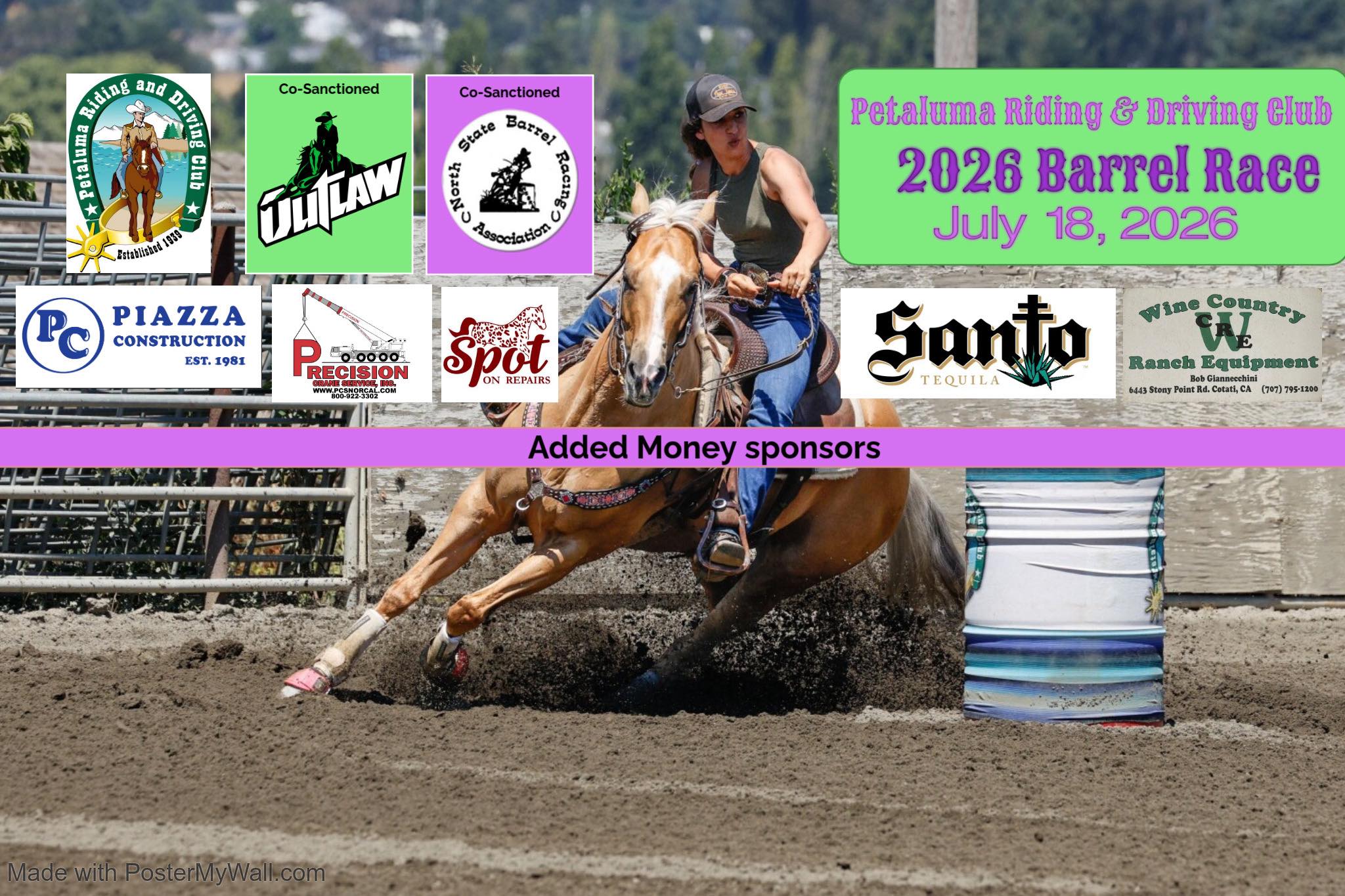 Petaluma Riding & Driving Club 4D Barrel Race Number 2