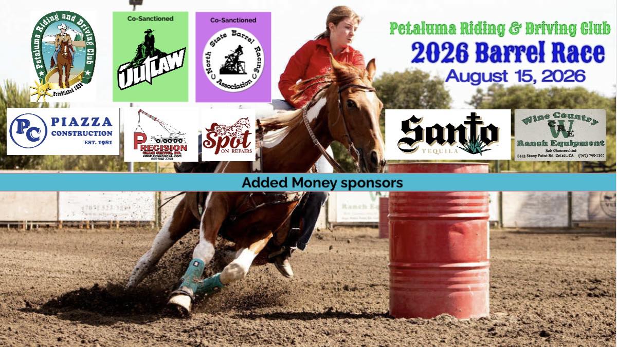 Petaluma Riding & Driving Club 4D Barrel Race Number 3