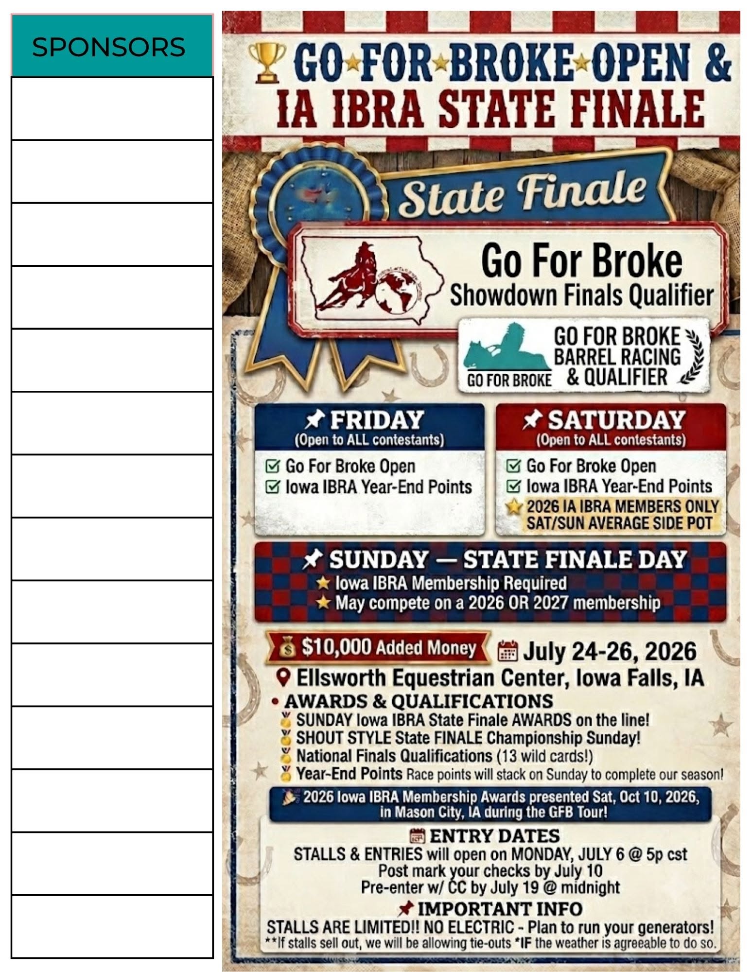 Go For Broke Open + IA IBRA State Finale