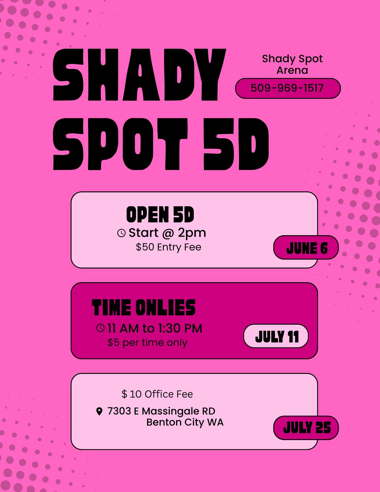 Shady Spot Arena- Barrel Race #3