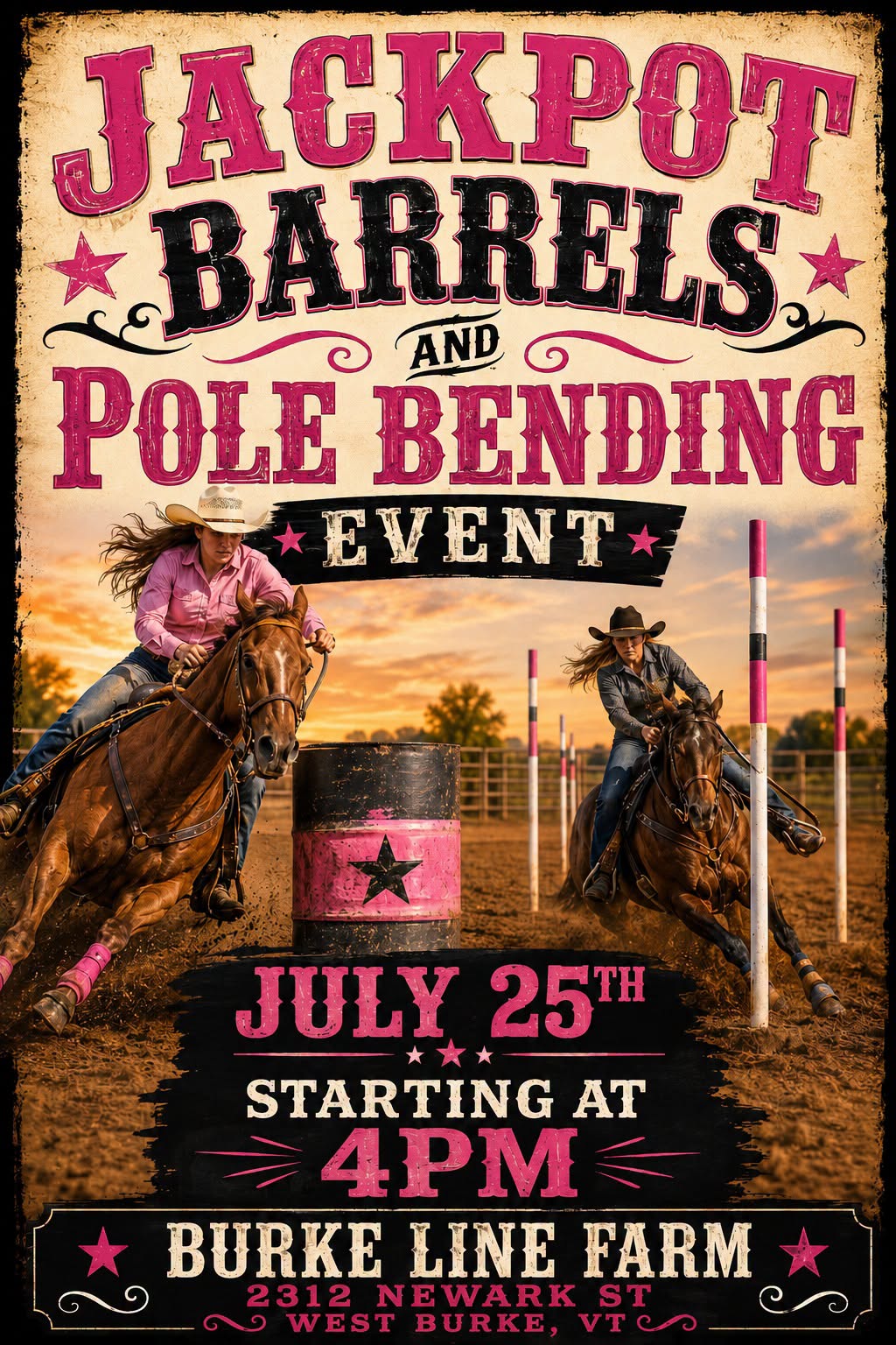 Jackpot barrels and poles