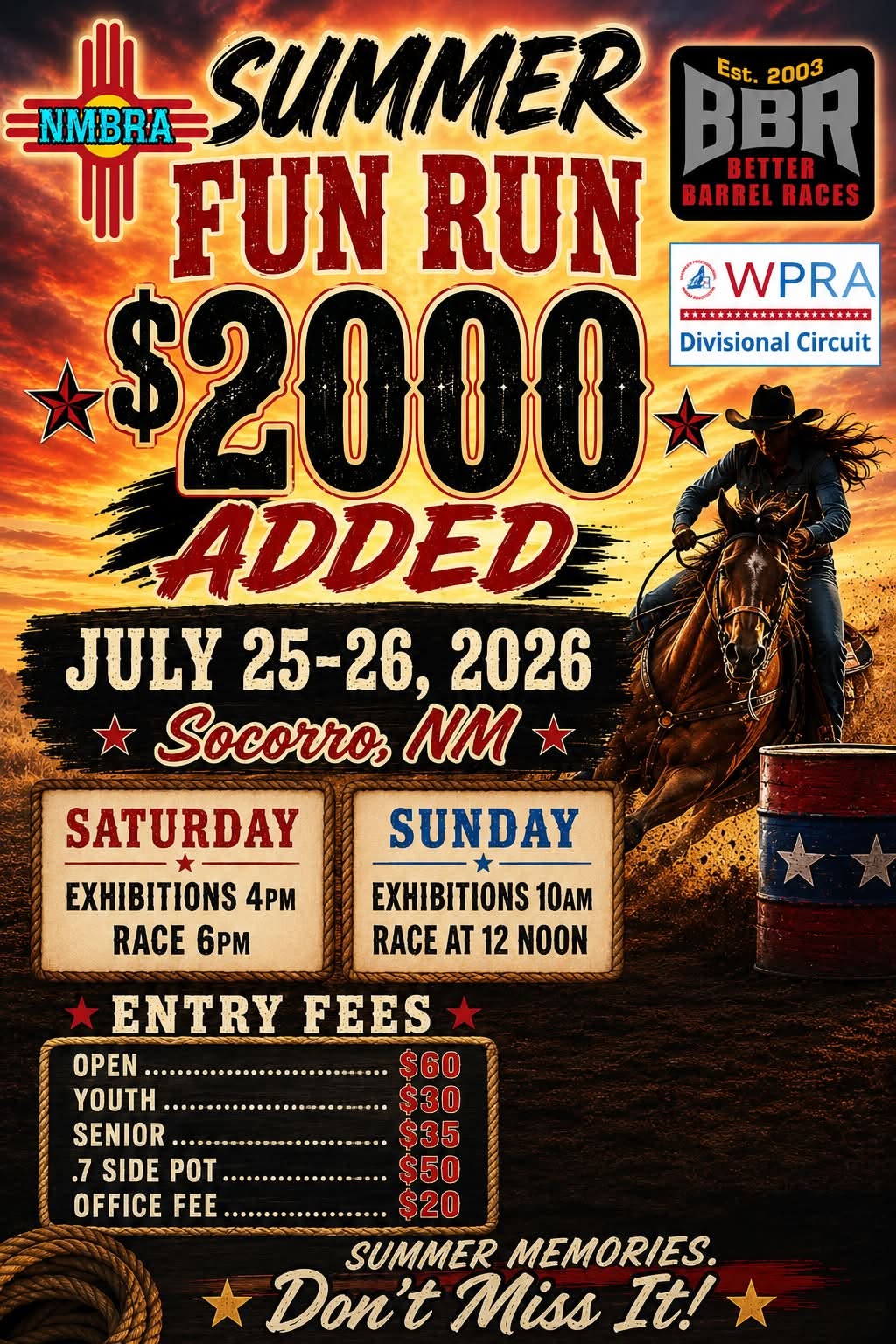 Summer Fun Run City of Socorro Rodeo & Sports Complex Socorro, NM