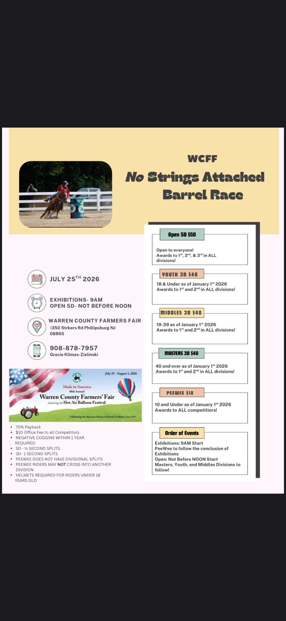 2026 WCFF No Strings Attached Barrel Race