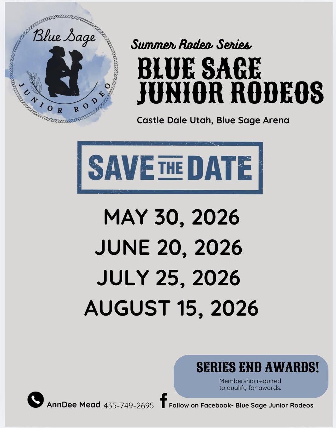Blue Sage Junior Rodeos Summer Series 2026 #3