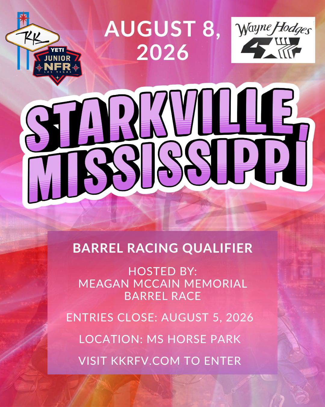 KK Run for Vegas Starkville, MS Barrels