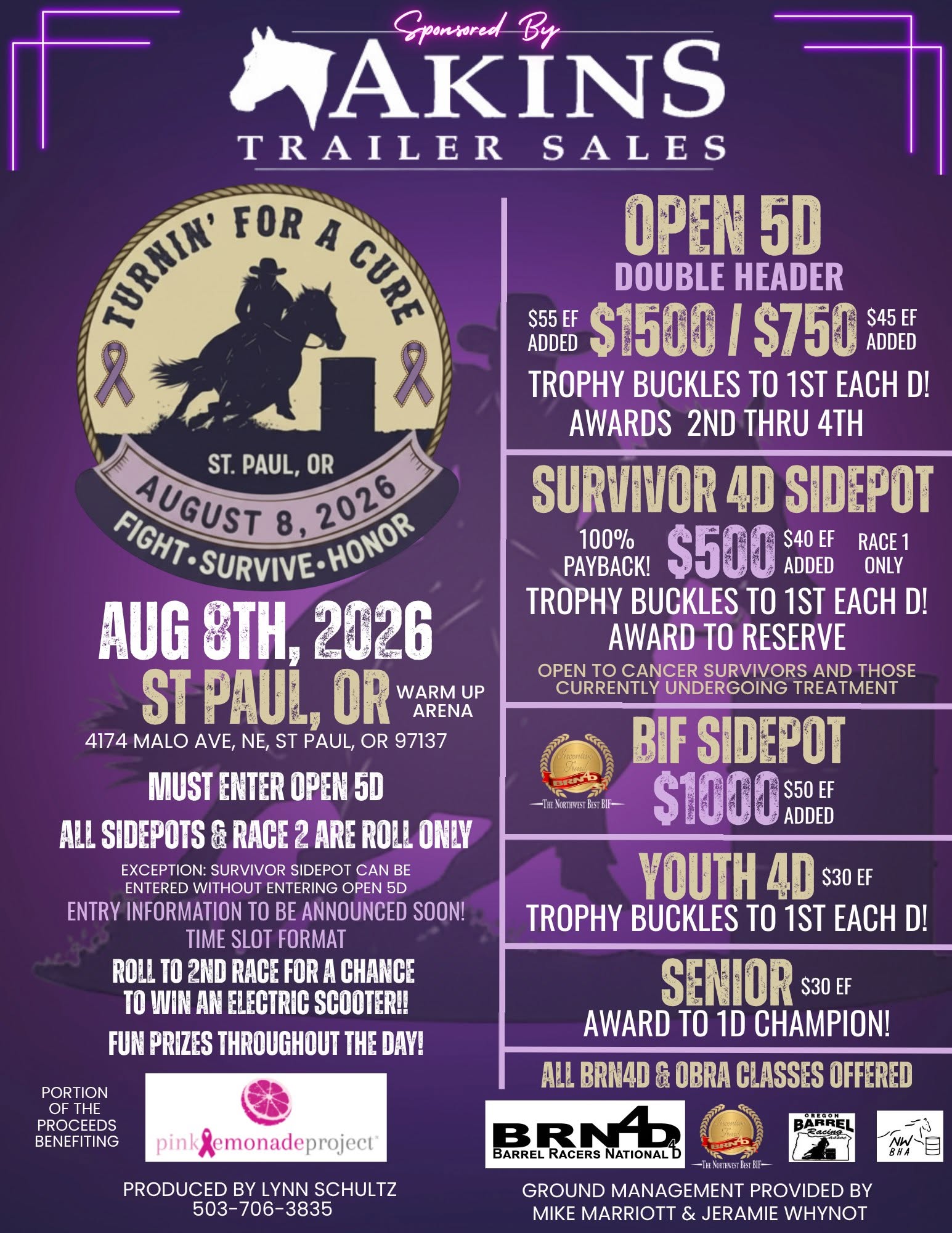 Turnin For A Cure - Sponsored By Akins Trailer Sales
