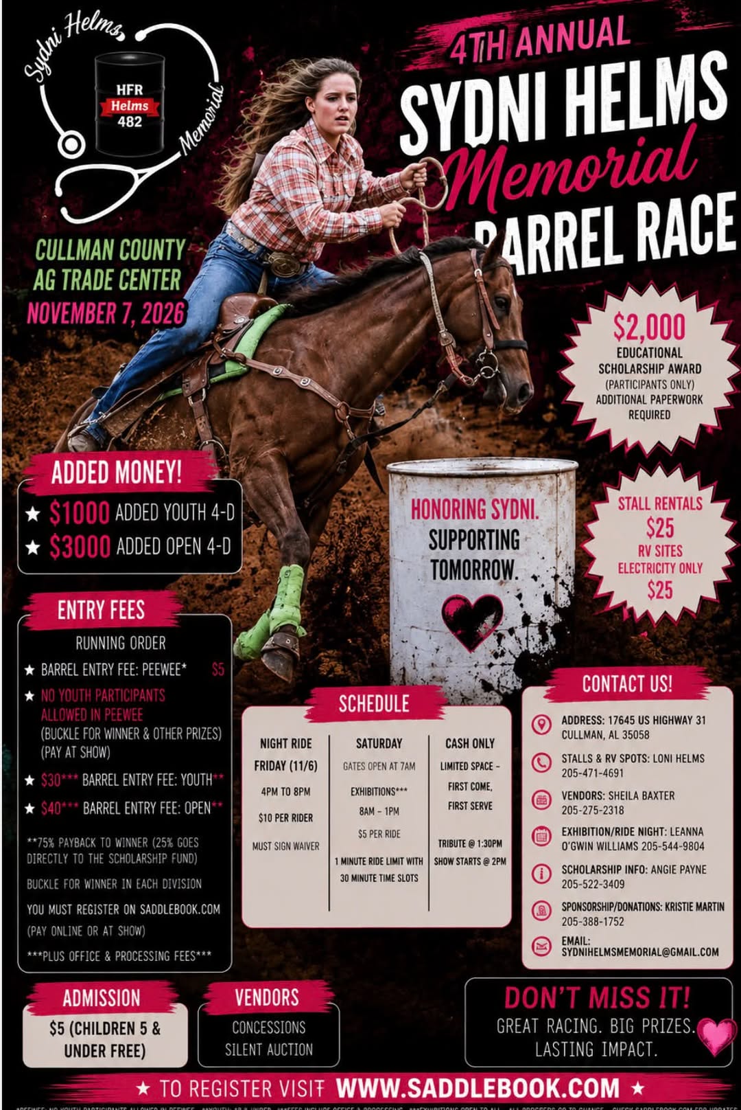 4th Annual Sydni Helms Memorial Barrel Race