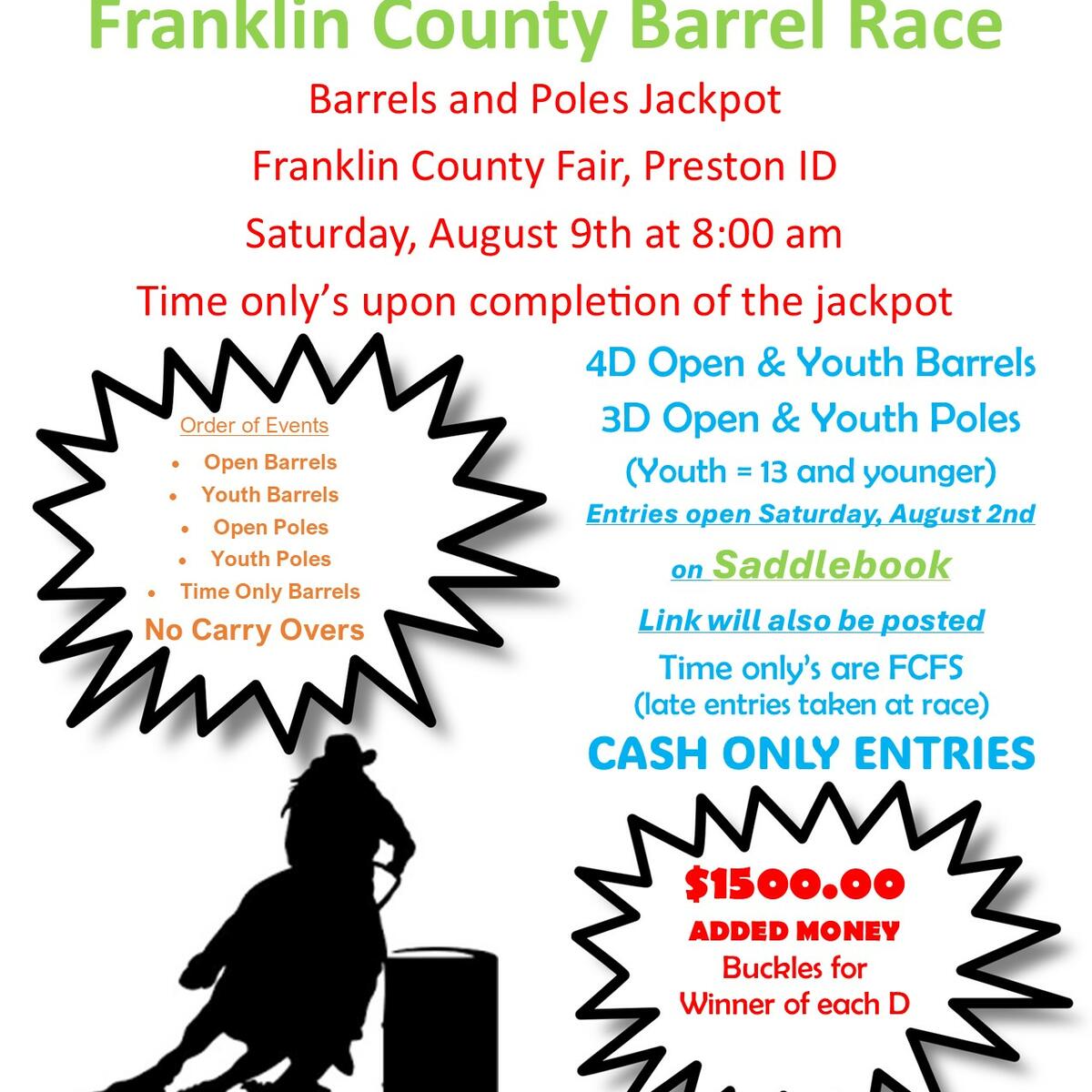 Stateline Jackpot Association Presents Franklin County Barrel Race