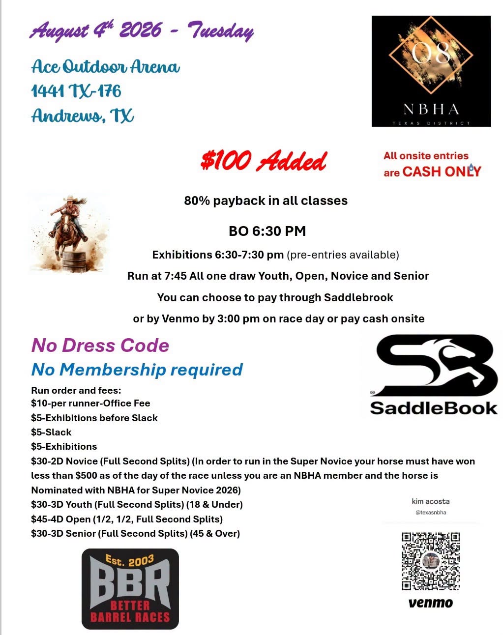 Tuesday 8.4.26 BBR Approved $100 added ACE Outdoor NO SLACK