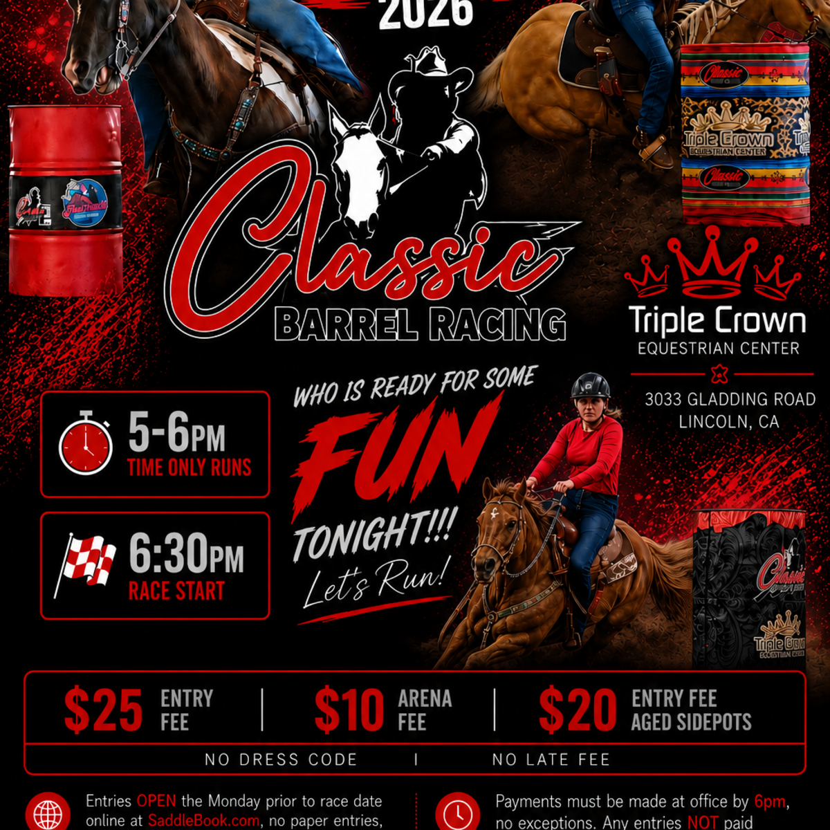 Tuesday Night Barrel Racing flyer