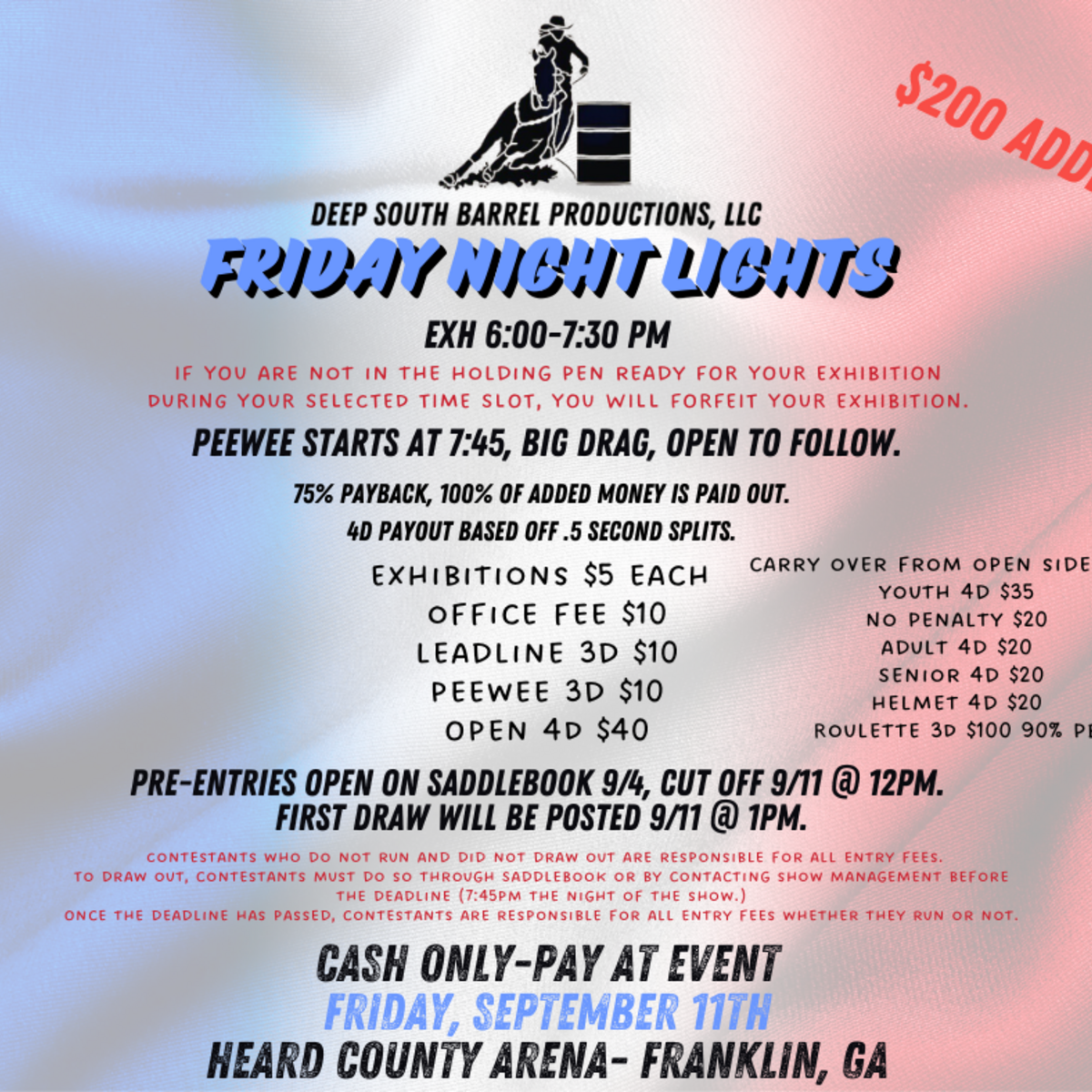 9.11.26 $200 Added Friday Night Lights flyer