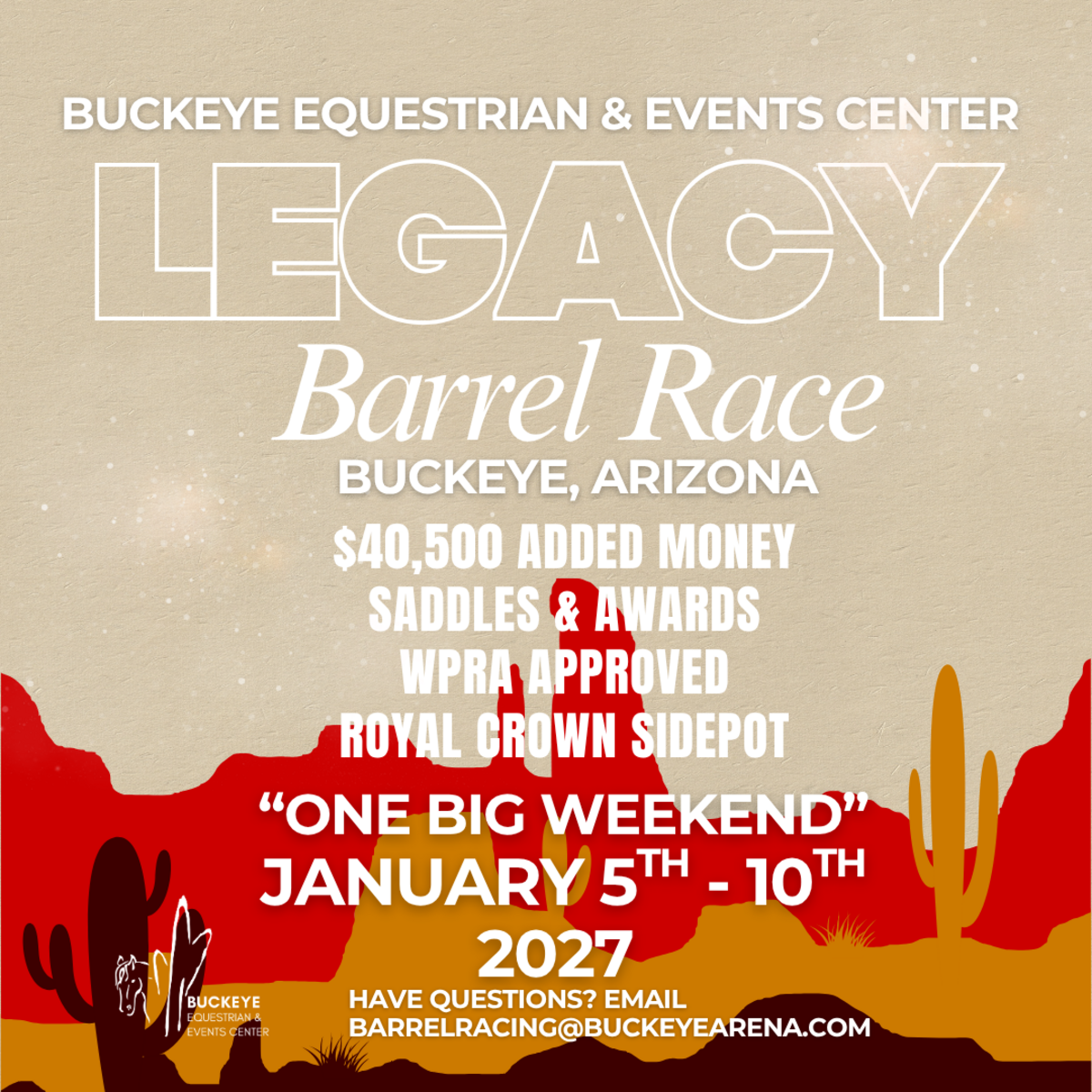 Legacy Barrel Race $40,500 Added Money flyer