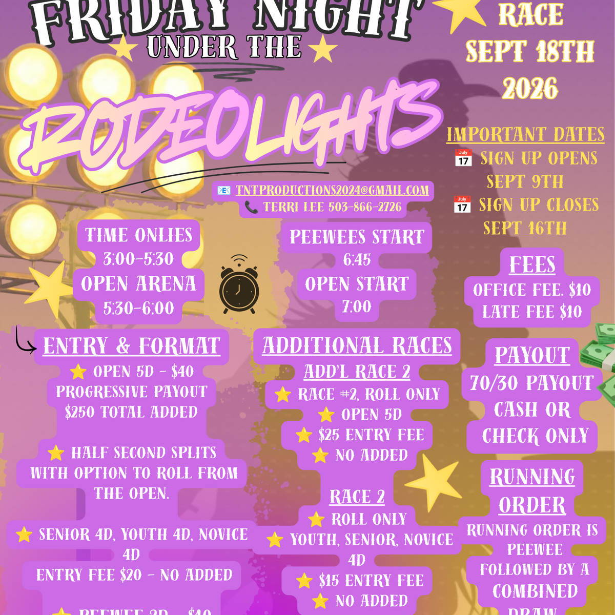 Friday Night Under the Rodeo Lights flyer