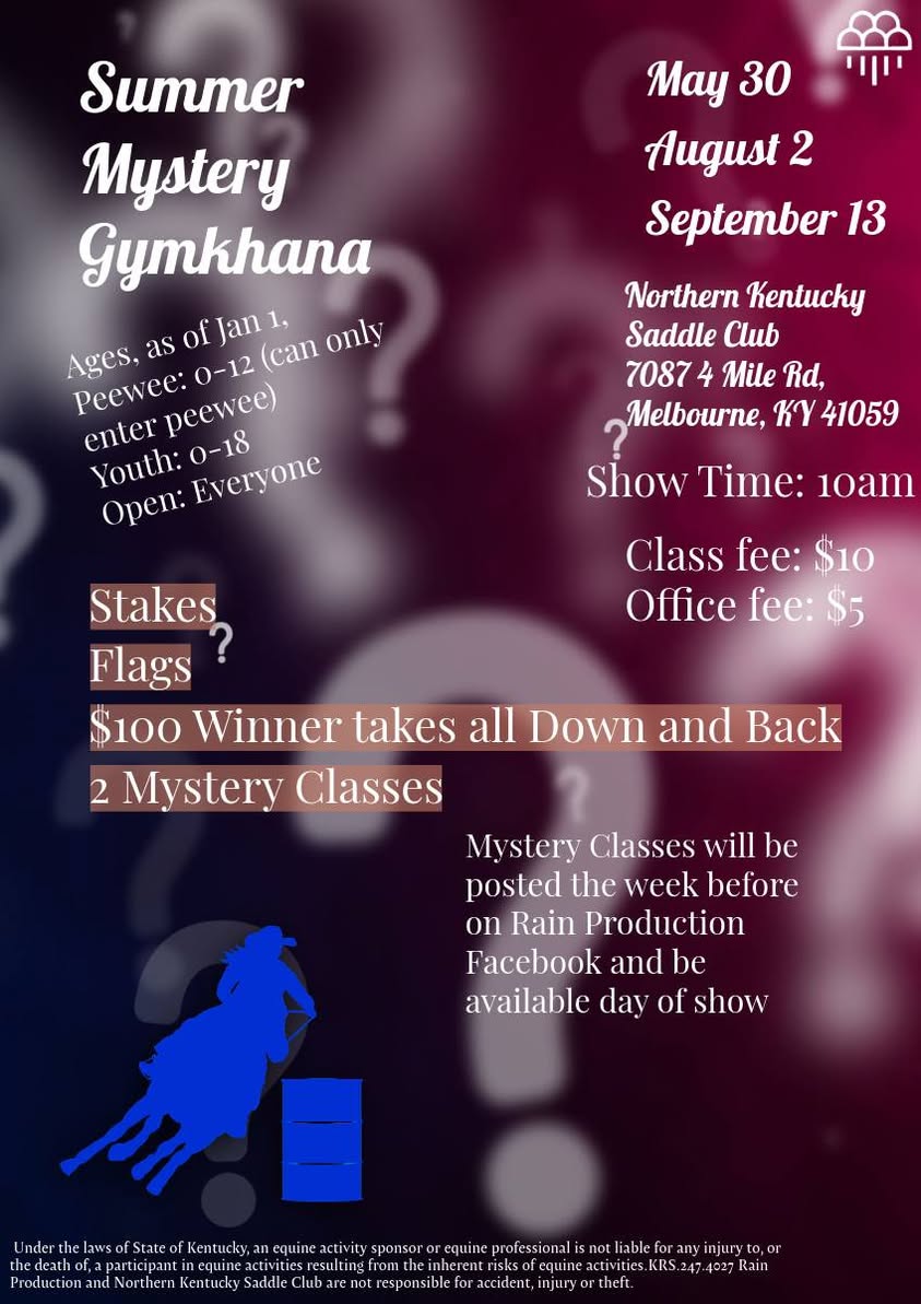 Summer Mystery Gymkhana flyer