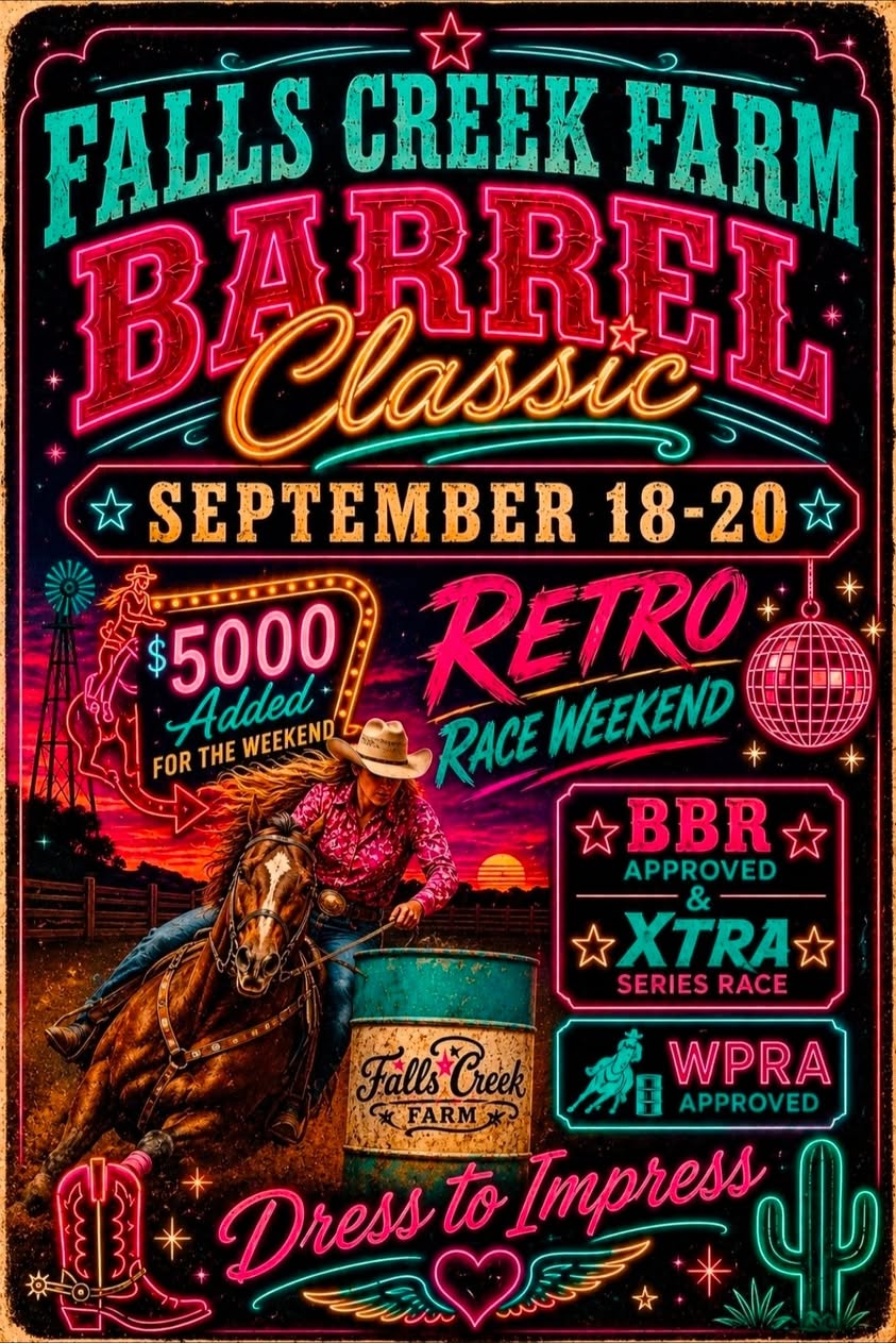 Falls Creek Farm Barrel Classic Race #3 Retro Race BBR XTRA + American Contender flyer