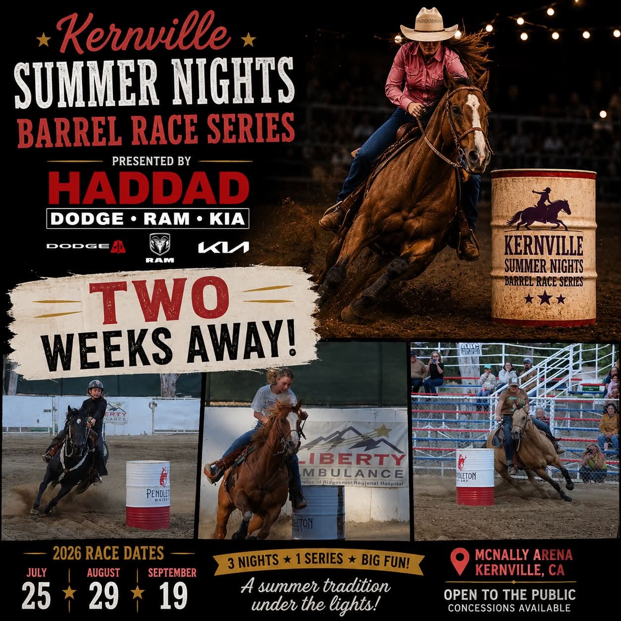 Kernville Summer Nights Barrel Race Buckle Series flyer