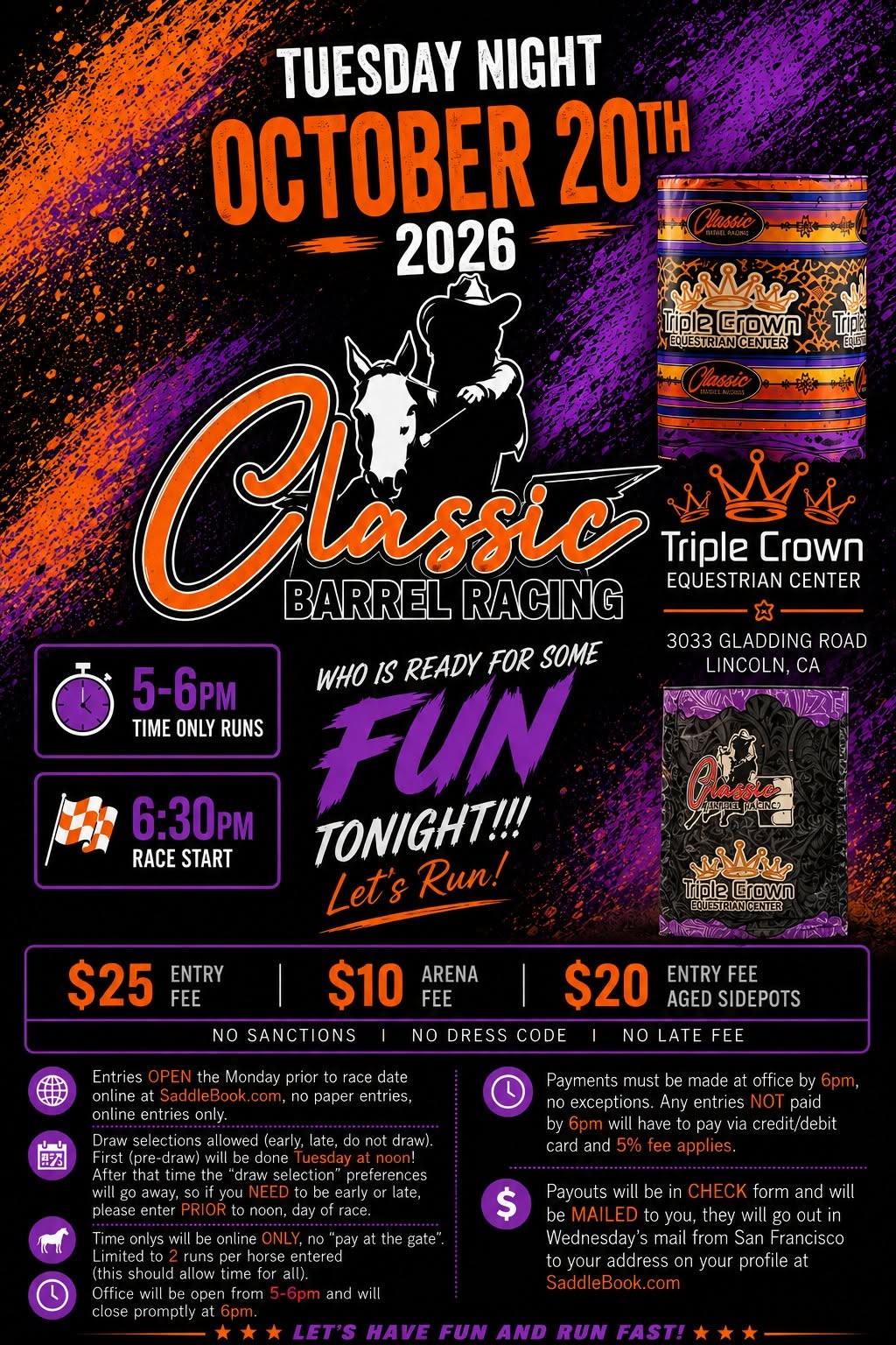Tuesday Night Barrel Racing flyer