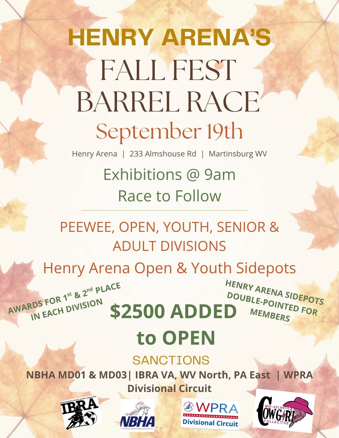 Fall Festival Barrel Race flyer